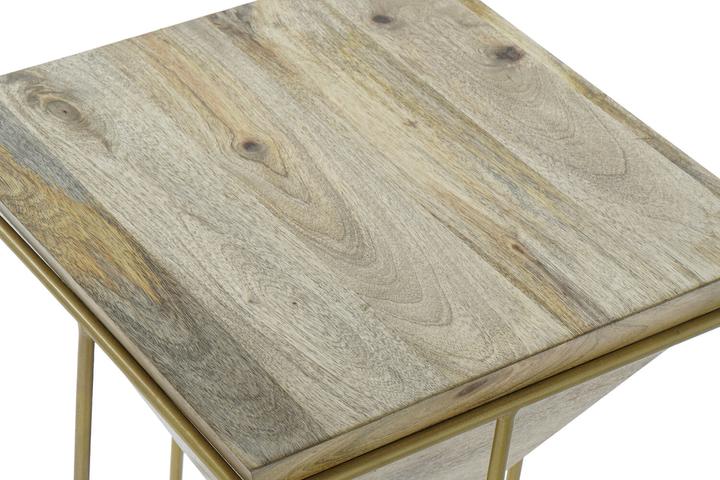 Produktbild DKD Home Decor Side table Metal Mango wood (40 x 40 x 45 cm) (40 x 40 x 45 cm)