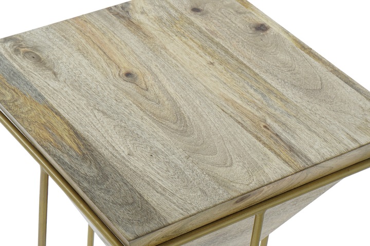 Immagine prodotto DKD Home Decor Side table Metal Mango wood (40 x 40 x 45 cm) (40 x 40 x 45 cm)