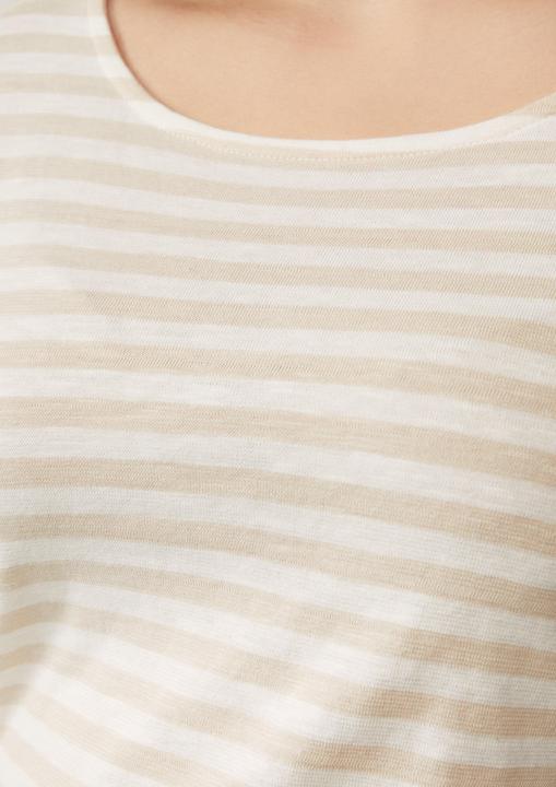 Actual product image S.Oliver T-Shirt Geringeltes Langarmshirt aus Flammgarn mit Crew Neck (46)