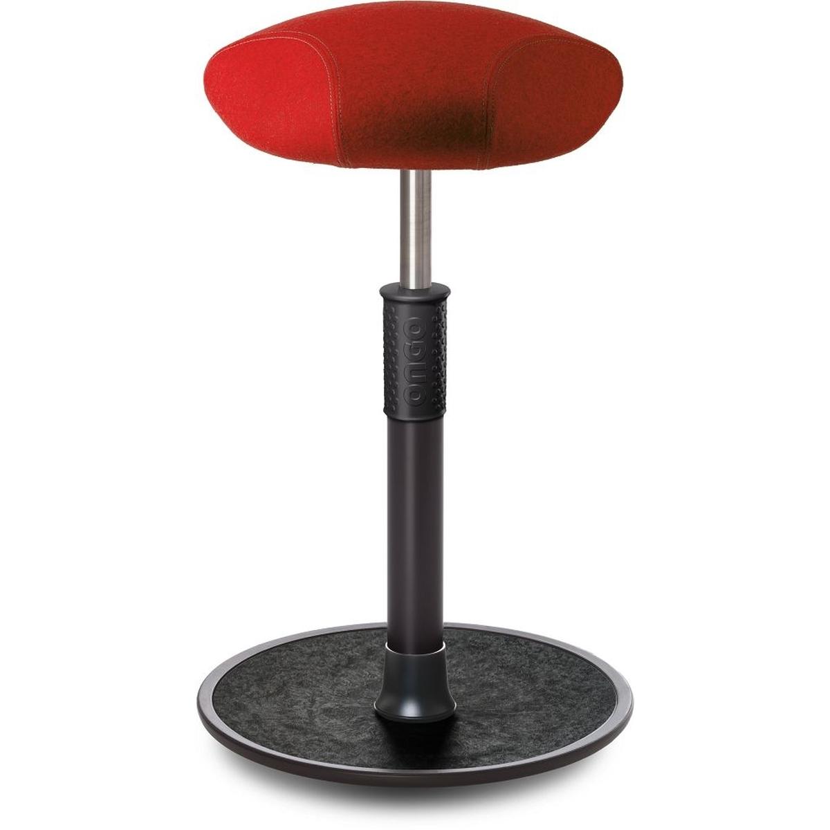 Ongo, Bürostuhl, Sitz- Stehhocker Free Tall Triangel kvadrat Divina Mel. Rot schwarz /schwarz