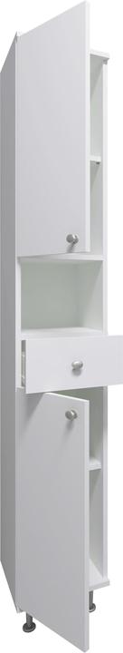 Actual product image VCM Wooden Bathroom Furniture Tall Cabinet Bathroom Cabinet Bathroom Drawer Shelf Nilosi (30 x 31 x 185 cm)