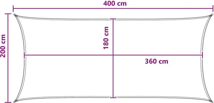 Produktbild vidaXL Sonnensegel (200 x 400 cm)