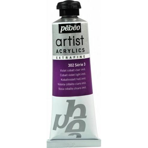 Pebeo, Künstlerfarbe + Bastelfarbe, Artist Acrylics Extrafein Acrylfarben (Kobaltviolett Hell Imit, 37 ml)