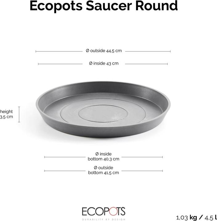 Image du produit Ecopots Saucer Round