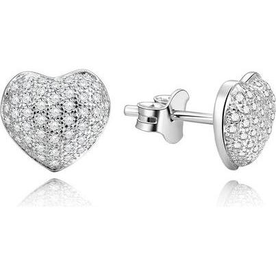 Beneto, Ohrringe, Silver heart earrings AGUP153 (L)