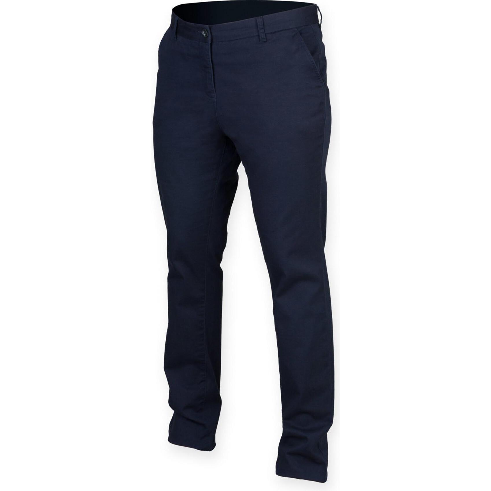 Thumbnail - Front Row, Damen, Hosen, Stretch-Chino-Hose, Damen, Blau, (XXL)