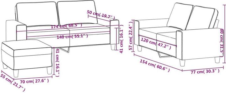 Produktbild vidaXL Sofagarnitur (Polstergruppe)