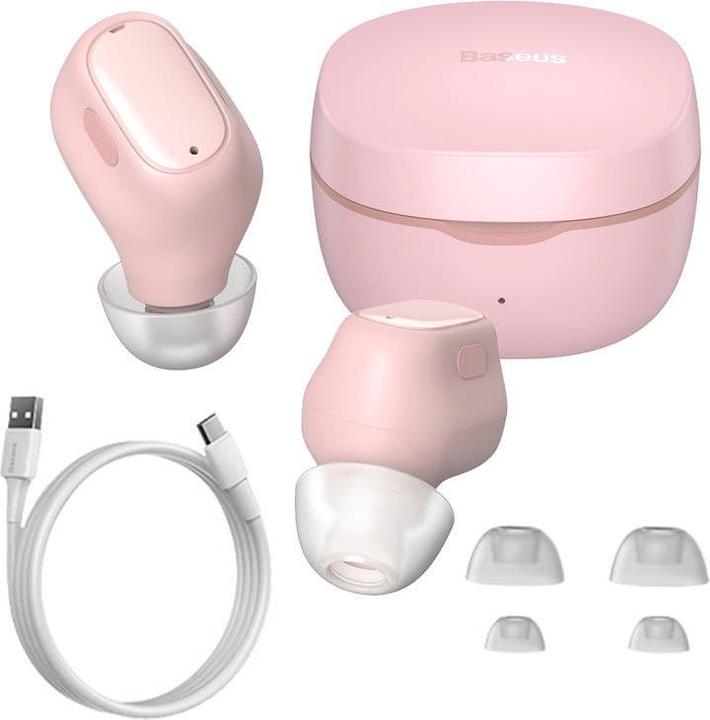 Image du produit Baseus Écouteurs TWS Bowie WM01 (rose) (ANC, 25 h, Sans fil)