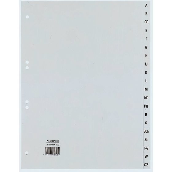Produktbild Rexel Kunststoff-Register - extrabreit