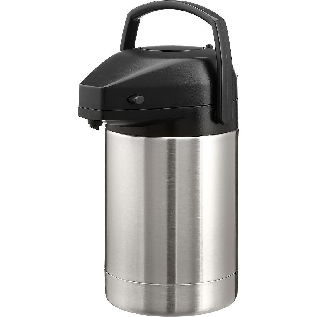 Hogastra Pump-Isolierkanne, Thermoskanne, Silber