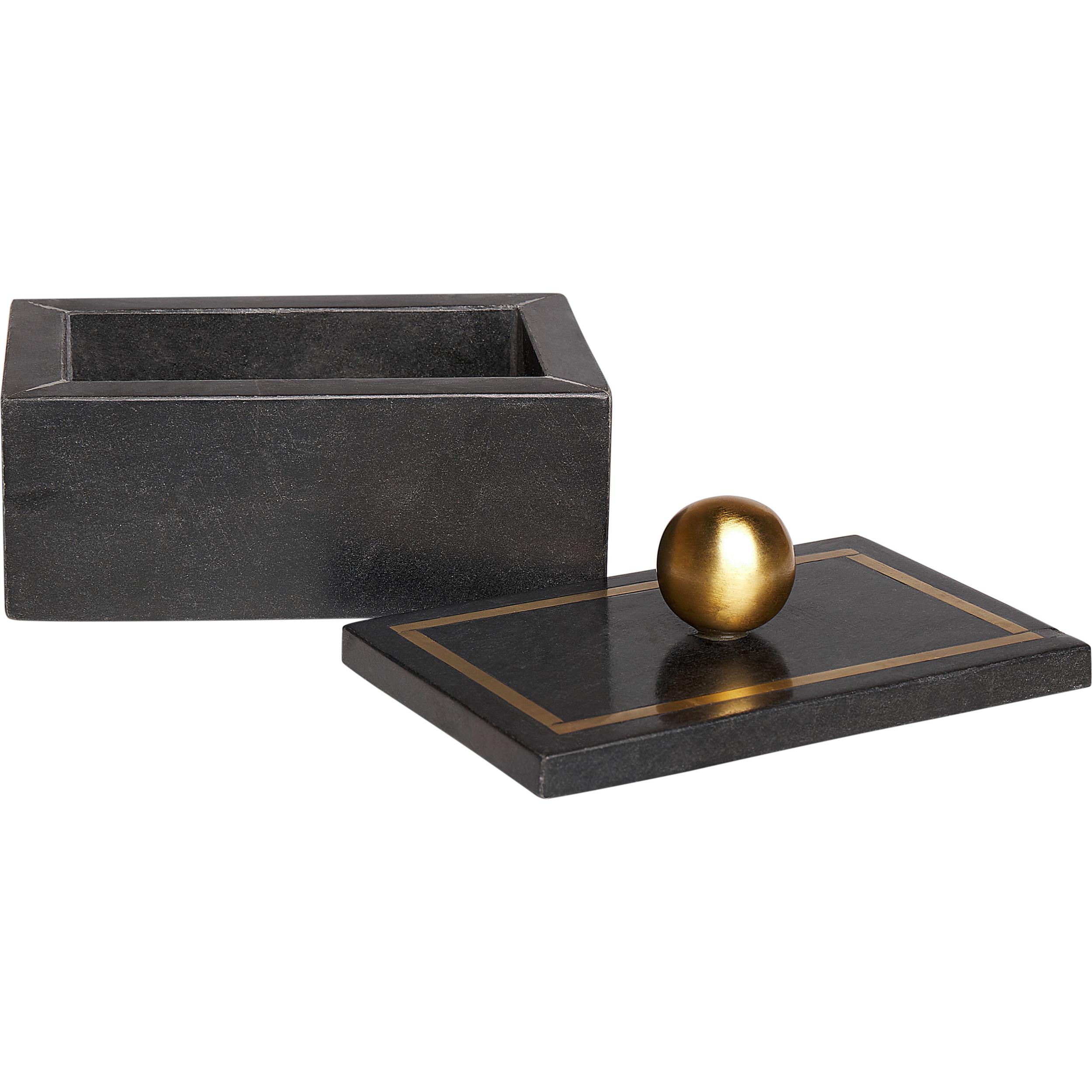 Beliani, Uhrenbox + Schmuckaufbewahrung, Chalandri, Schwarz, Gold