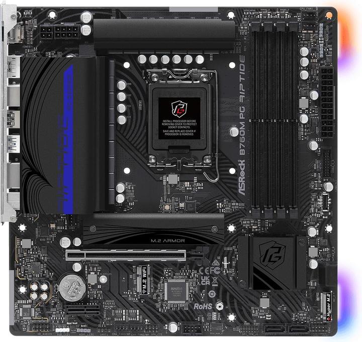 Image du produit AsRock B760M Phantom Gaming Riptide (LGA 1700, Intel B760, mATX)