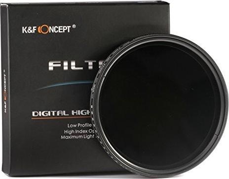 K&F Concept Filtro ND variabile da ND2 a ND400 (77 mm, Filtri grigi, 77 mm)