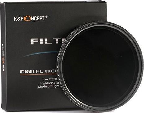 K&F Concept Filtro ND variabile da ND2 a ND400 (77 mm, Filtri grigi, 77 mm)