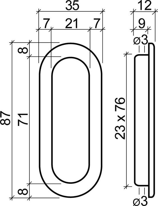 Produktbild OK-Line Schiebetür-Muschelgriffe