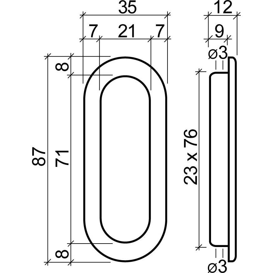 Thumbnail - OK-Line, Möbelgriff, Schiebetür-Muschelgriffe