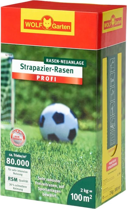 Produktbild Wolf-Garten Wolf Garten LJ100 Strapazier-Rasen Saatgut (Rasensamen)