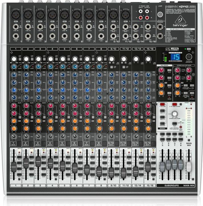 Behringer XENYX X2442USB, Mixer with Effects and USB (Studio- and Livemixer)