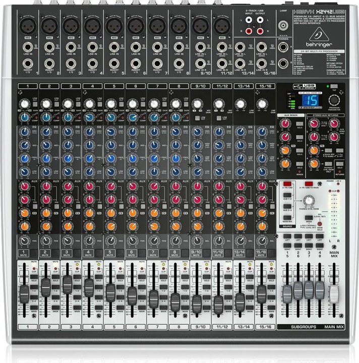 Productafbeelding Behringer XENYX X2442USB, Mixer met Effecten en USB (Studio en live mixer)
