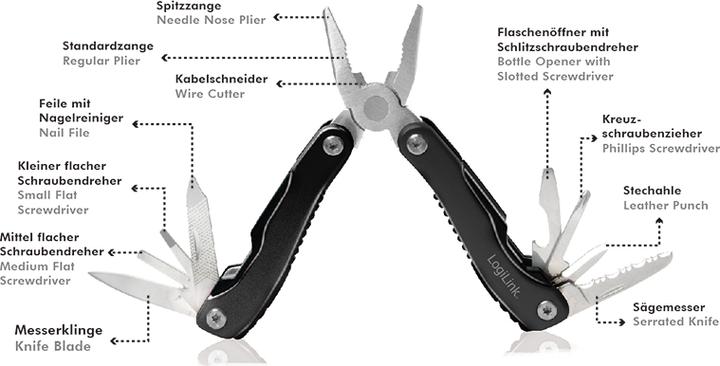 Produktbild LogiLink WZ0044 - Multitool (11 Funktionen)