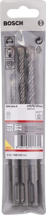 Actual product image Bosch Zubehör Carbide hammer drill set 3t (10 mm, 8 mm, 6 mm)