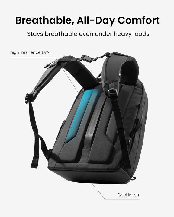 Immagine prodotto tomtoc UrbanEX-T77 Laptop Backpack, 22L, black (22 l)