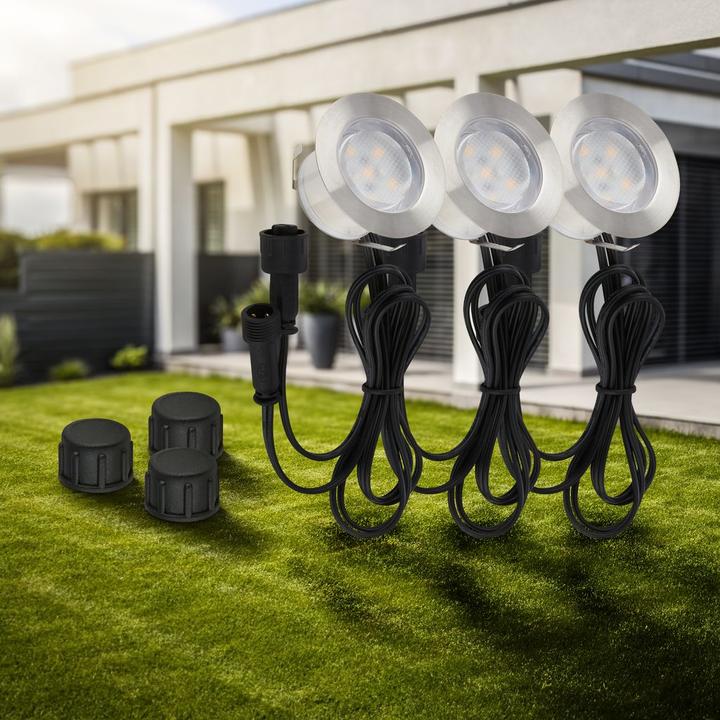 Produktbild Briloner 12V Gartenanlage Erweiterungsset, Edelstahl (100 lm, IP67)