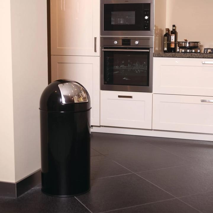 Produktbild kaiserkraft Push-Abfallsammler BULLET PUSH, Stahlblech (40 l)