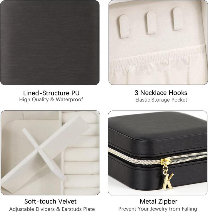 Produktbild Only-Bags.Store Kleines Schmuckkästchen, tragbares Reise-Schmuckkästchen