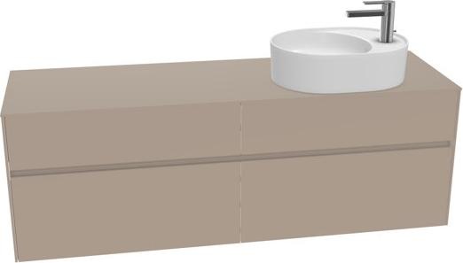 Actual product image Villeroy & Boch Collaro washbasin cabinet 1600x548x500 mm, 4 drawers, for washbasin right, C067 (167 x 62 x 57 cm)