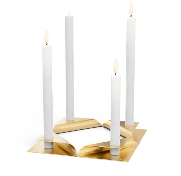 Actual product image Höfats SQUARE CANDLE gold, VE 4