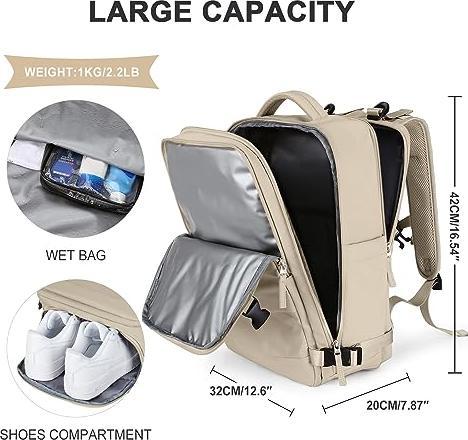 Immagine prodotto Only-Bags.Store Zaino da viaggio grande, zaino con bagaglio a mano, zaino da escursionismo, zaino sportivo