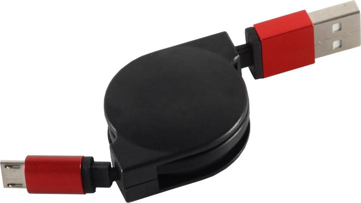 Produktbild Shiverpeaks USB Ladekabel USB A-ST auf USB Micro B-ST ausziehb. rot 1,0m (0.80 m, USB 2.0)