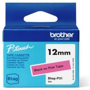 Actual product image Brother Btag (1.20 cm, Black, Pink)