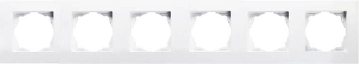 Actual product image Gunsan Eqona 6-way frame for 6 socket outlets Switch White