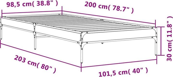 Image du produit vidaXL Bettgestell (100 x 200 cm)