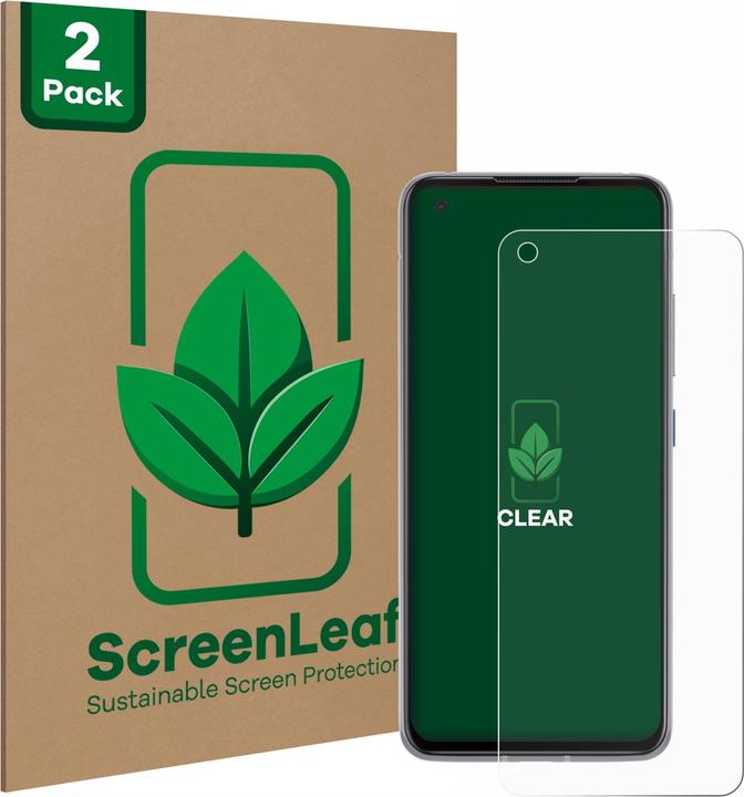 Produktbild ScreenLeaf Schutzfolie nachhaltiger Displayschutz Displayschutzfolie Folie Klar Transparent (2 Stück, Asus Zenfone 8)