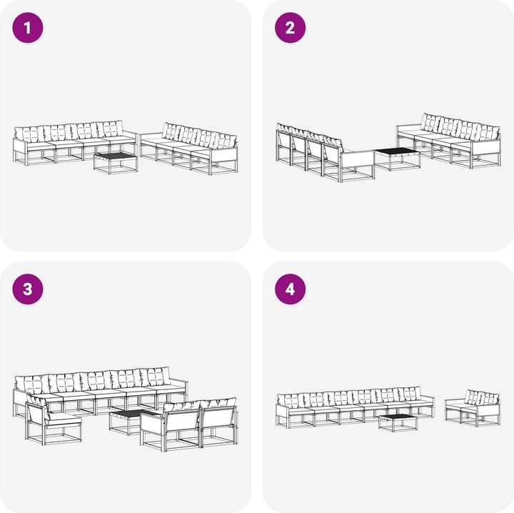 Produktbild vidaXL Outdoor-Sofa