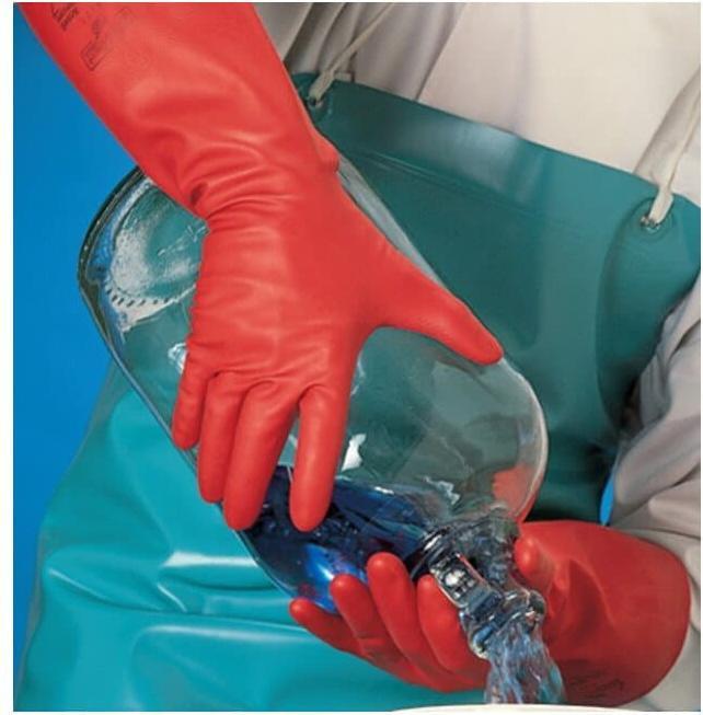 Produktbild Ansell Chemikalienschutzhandschuhe AlphaTec Sol-Vex 37-900 Größe 10 rot EN 388, EN 374, ISO 9001 PSA Katego (10)