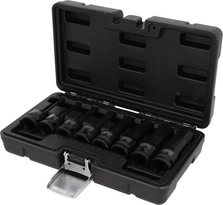 KS Tools 1/2″ Kraft-Bit-Stecknuss-Satz, lang, 8-tlg