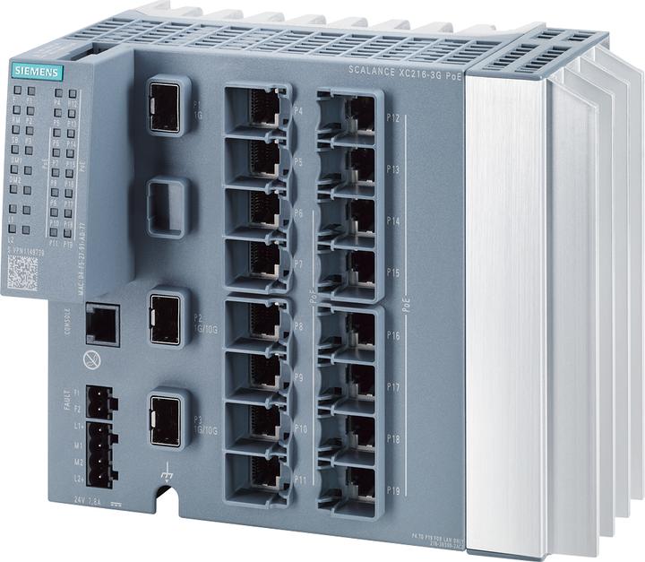 Produktbild Siemens SIEM 6GK5216-3RS00-2AC2 SCALANCE XC216-3G PoE managebar er Layer 2 IE - Switch - Power... (14 Ports)