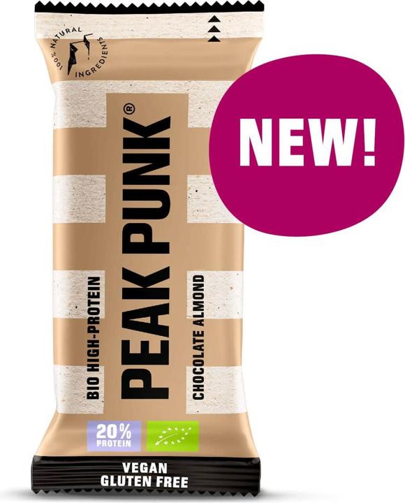 Produktbild Peak Punk Bio High-Protein Bar (Schokolade, Erbsen, Cashew, Buchweizen, Hafer, 1 Stk., 55 g)