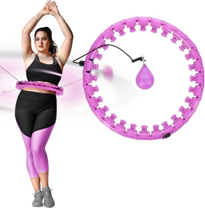 Image du produit HMS Hula Hop plus taille avec onglets et poids HHW12 violet (51 cm, 1375 g)