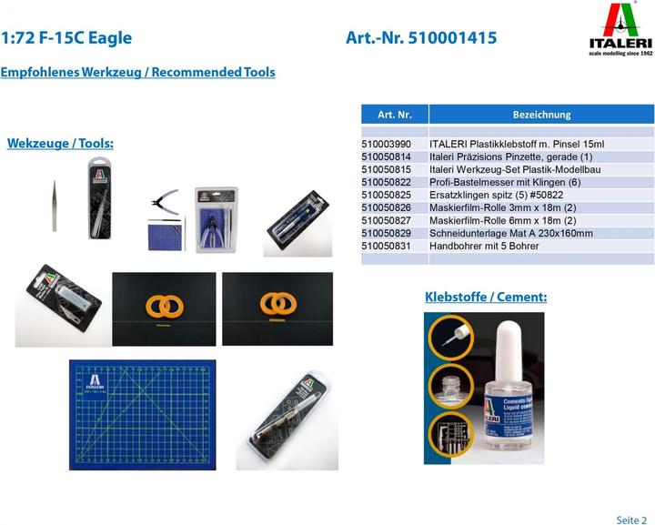Actual product image Italeri F-15C Eagle