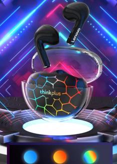 Actual product image Lenovo LP80PRO LED TWS earphones (black) (No noise cancellation, 4 h, Wireless)