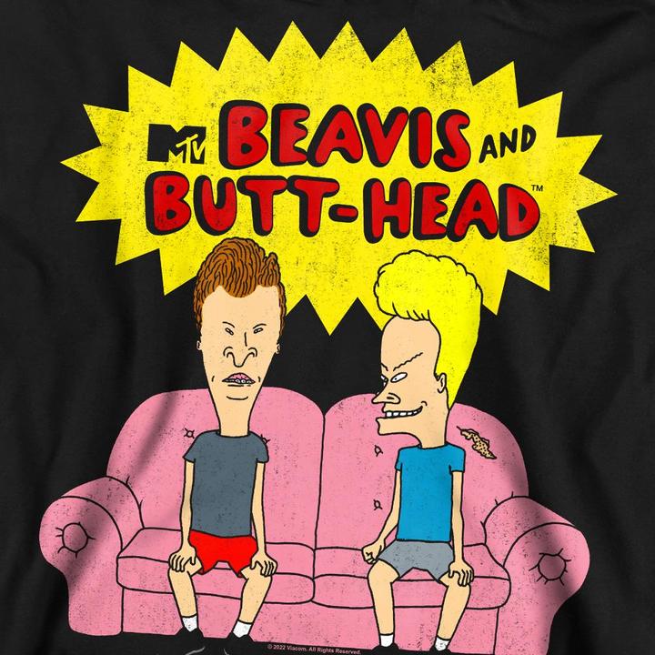 Immagine prodotto Beavis and Butthead Couch OG Felpa Logo Adulto Unisex (L)