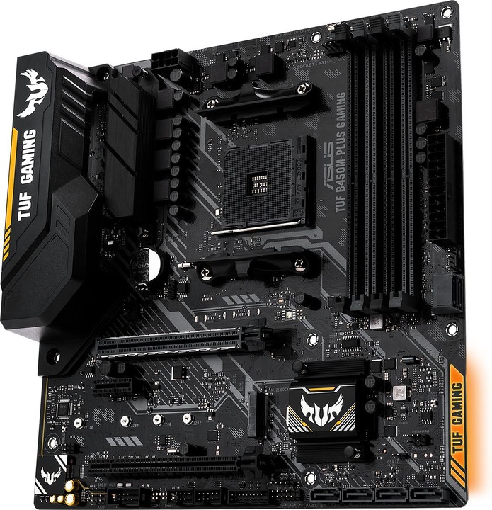 Produktbild ASUS TUF B450M-PLUS GAMING - AMD - Socket AM4 - AMD Athlon - AMD Ryzen 3 - 2nd Genera (AM4, AMD B450, mATX)