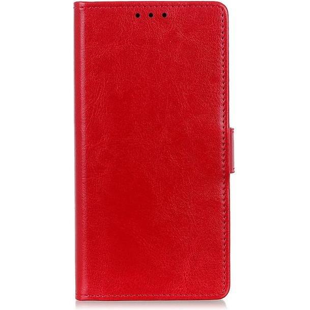 MU Classic Crazy Horse Leder Bookcover Series (Samsung Galaxy Note 20 Ultra), Smartphone Hülle, Rot