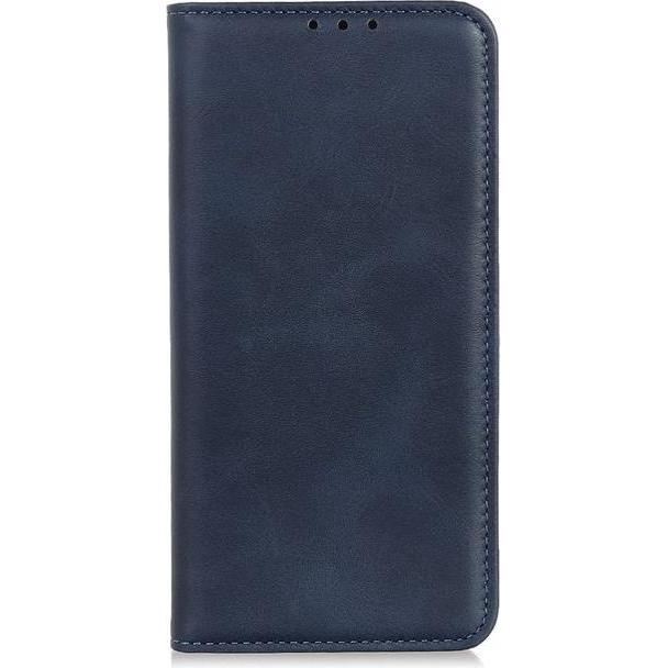 MU Classic Classic V Leder Bookcover Series (Motorola Moto G8 Power Lite), Smartphone Hülle, Blau