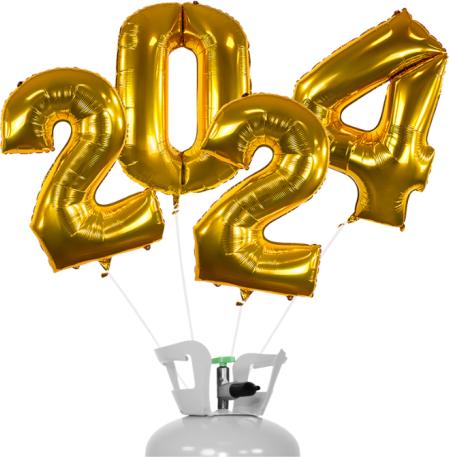Image du produit Amscan Kit Nouvel An hélium or HNY 2024 DIY (1 x)